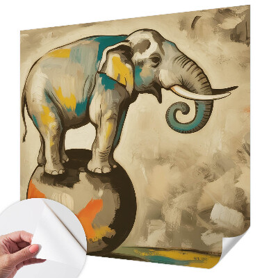 Fototapete in 3D-Optik Abstrakter Elefant