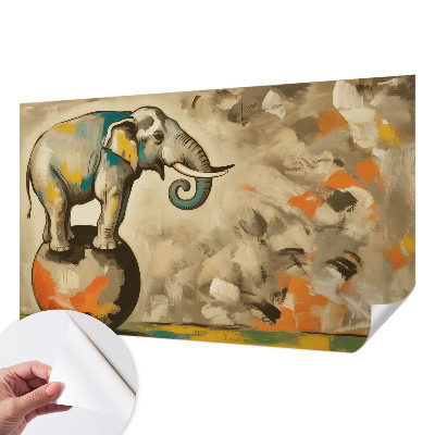 Fototapete in 3D-Optik Abstrakter Elefant
