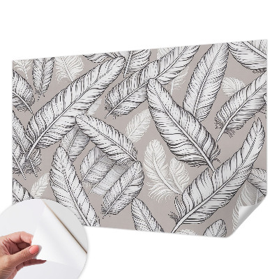 3D-Fototapete fürs Wohnzimmer Feine Federn