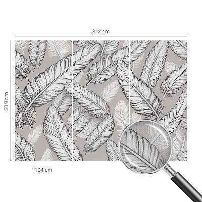 3D-Fototapete fürs Wohnzimmer Feine Federn