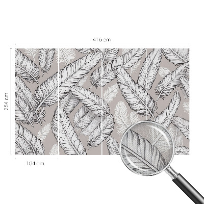 3D-Fototapete fürs Wohnzimmer Feine Federn