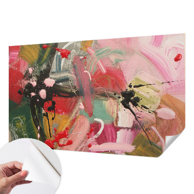 3D-Fototapete fürs Schlafzimmer Farbenfrohes Chaos