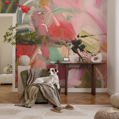 3D-Fototapete fürs Schlafzimmer Farbenfrohes Chaos