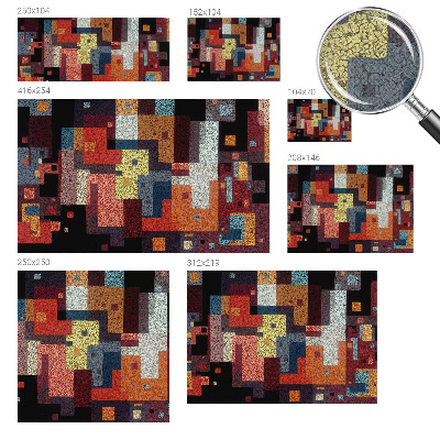 Moderne Fototapete nach Maß Bunte Formen