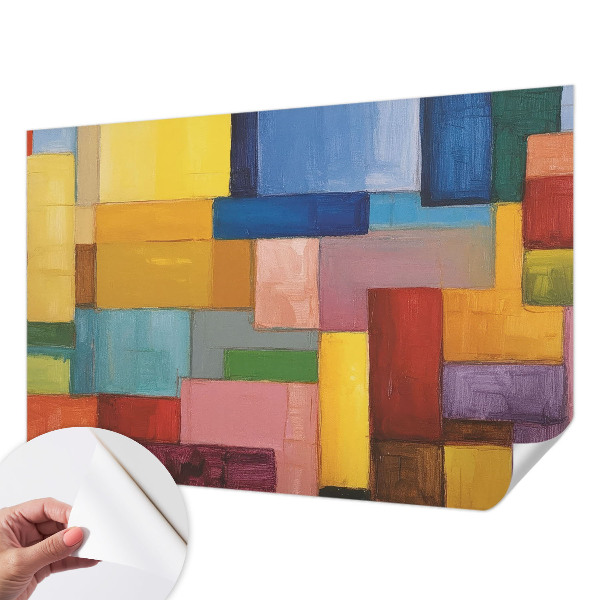 Selbstklebende Fototapete fürs Wohnzimmer Farbige Rechtecke