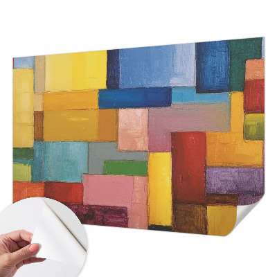 Selbstklebende Fototapete fürs Wohnzimmer Farbige Rechtecke