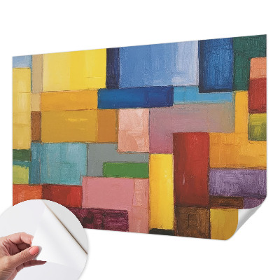 Selbstklebende Fototapete fürs Wohnzimmer Farbige Rechtecke