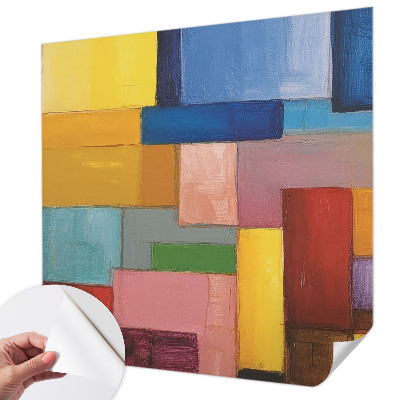 Selbstklebende Fototapete fürs Wohnzimmer Farbige Rechtecke