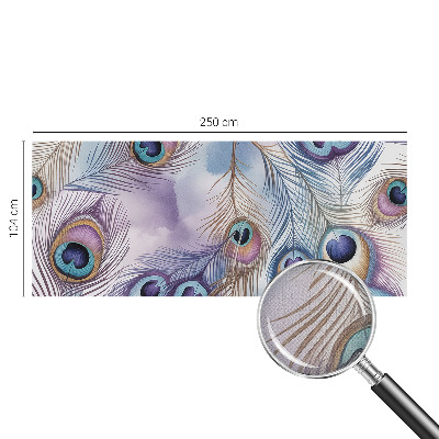 Fototapete in 3D-Optik Pfauenfedern