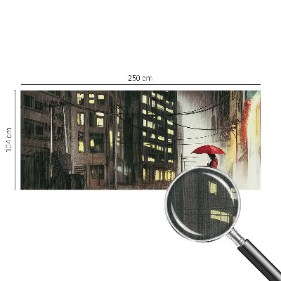 Moderne Fototapete nach Maß regnerische Stadt