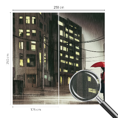 Moderne Fototapete nach Maß regnerische Stadt