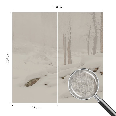 Hochwertige Bildtapete verschneiter Wald