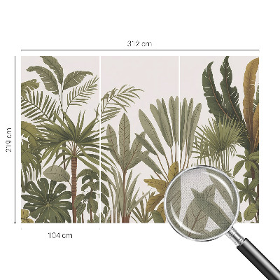 Vintage tapete Exotische Blätter