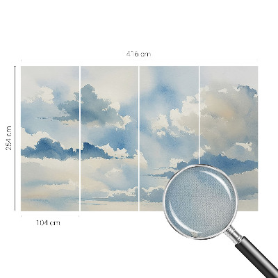 Selbstklebende Fototapete für die Wand Himmlische Wolken