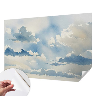Selbstklebende Fototapete für die Wand Himmlische Wolken