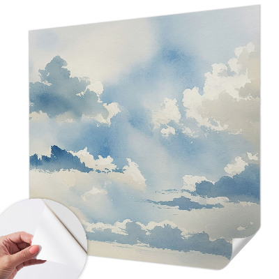 Selbstklebende Fototapete für die Wand Himmlische Wolken