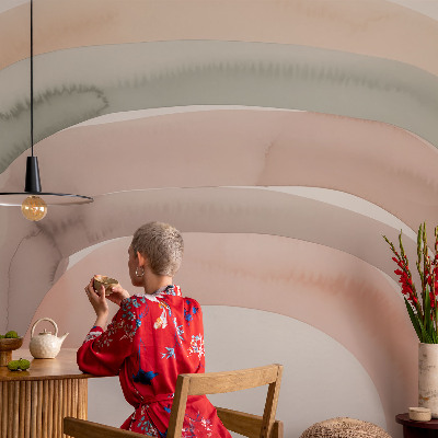 Selbstklebende Fototapete fürs Wohnzimmer Regenbogenbögen