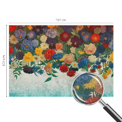 3D-Fototapete fürs Schlafzimmer Bunte Blumen