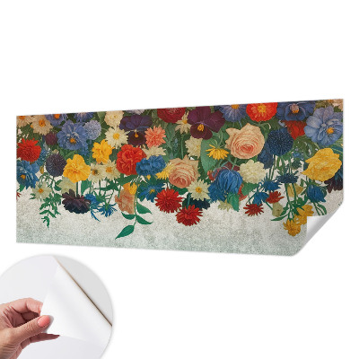 3D-Fototapete fürs Schlafzimmer Bunte Blumen