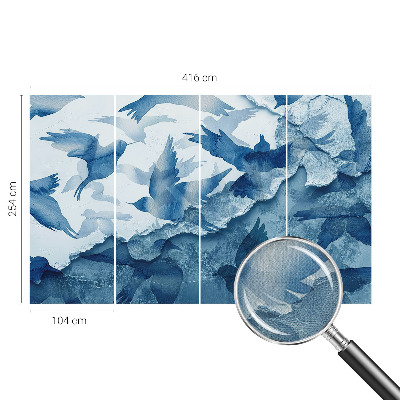 Motivtapete fürs Wohnzimmer Dynamische Vögel