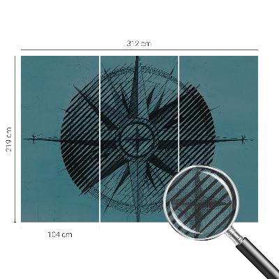 Hochwertige Bildtapete Seekompass