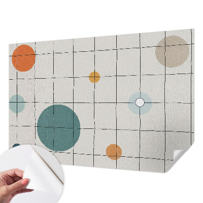 Selbstklebende Fototapete fürs Wohnzimmer Farbige Kreise