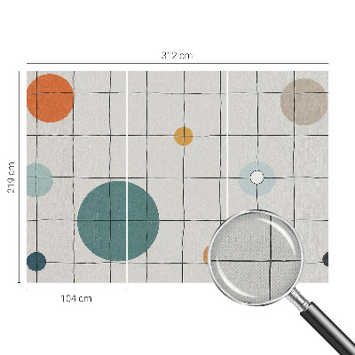 Selbstklebende Fototapete fürs Wohnzimmer Farbige Kreise