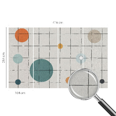 Selbstklebende Fototapete fürs Wohnzimmer Farbige Kreise