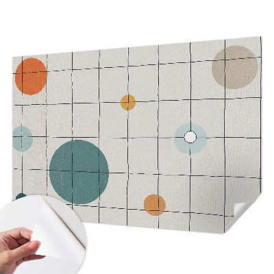 Selbstklebende Fototapete fürs Wohnzimmer Farbige Kreise