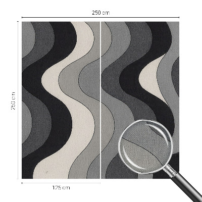 Selbstklebende Fototapete fürs Kinderzimmer Graue Wellen