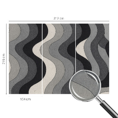 Selbstklebende Fototapete fürs Kinderzimmer Graue Wellen