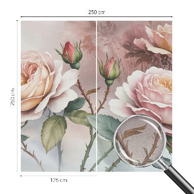 Fototapete in 3D-Optik Pastellrosen