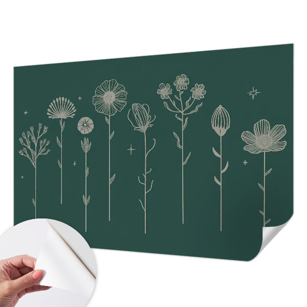 3D-Fototapete fürs Wohnzimmer Zarte Blüten