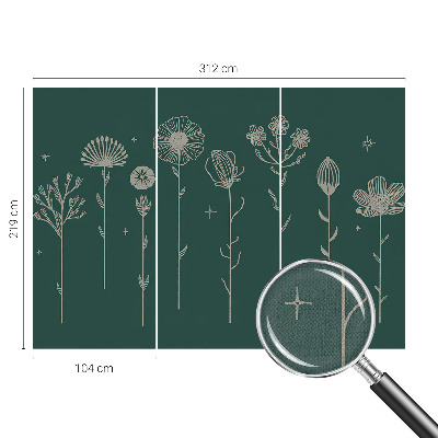 3D-Fototapete fürs Wohnzimmer Zarte Blüten