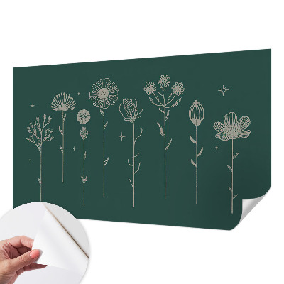 3D-Fototapete fürs Wohnzimmer Zarte Blüten