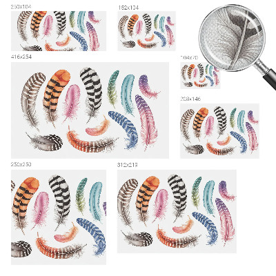 Motivtapete fürs Wohnzimmer Pastellfarbene Federn