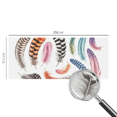 Motivtapete fürs Wohnzimmer Pastellfarbene Federn