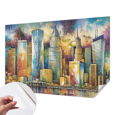 Moderne Fototapete nach Maß Stadtpanorama