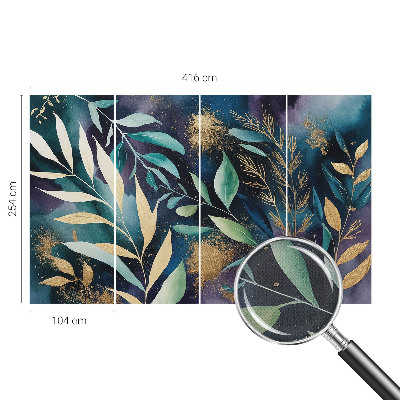 Hochwertige Bildtapete Botanische Blätter