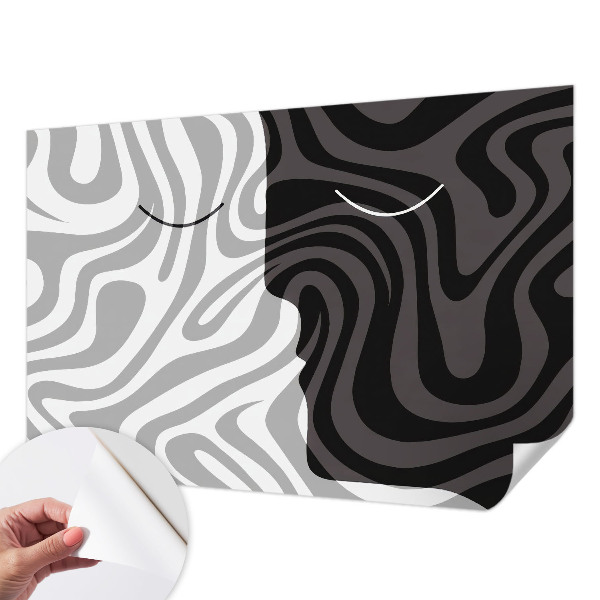 Selbstklebende Fototapete fürs Kinderzimmer Abstrakte Gesichter