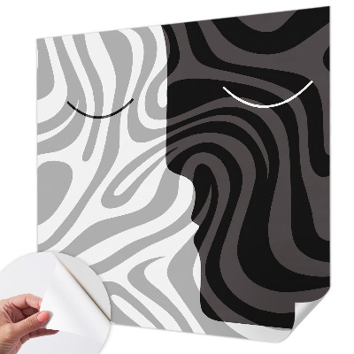 Selbstklebende Fototapete fürs Kinderzimmer Abstrakte Gesichter