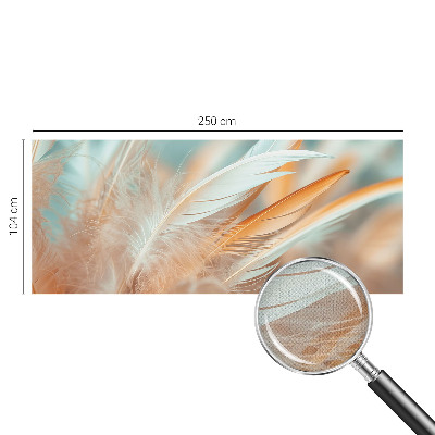 3D-Fototapete fürs Wohnzimmer Zarte Federn