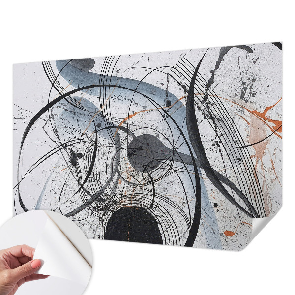 Selbstklebende Fototapete fürs Wohnzimmer Ausdrucksstarke Abstraktion