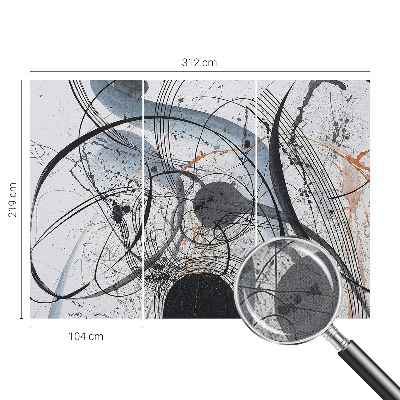 Selbstklebende Fototapete fürs Wohnzimmer Ausdrucksstarke Abstraktion