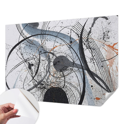 Selbstklebende Fototapete fürs Wohnzimmer Ausdrucksstarke Abstraktion