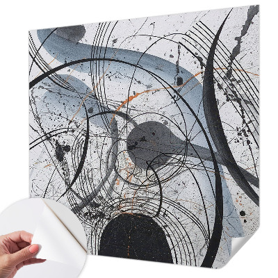 Selbstklebende Fototapete fürs Wohnzimmer Ausdrucksstarke Abstraktion