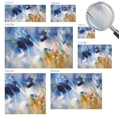 Fototapete in 3D-Optik Bunte Pinselstriche