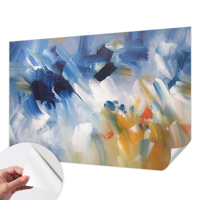 Fototapete in 3D-Optik Bunte Pinselstriche