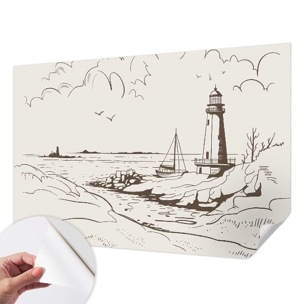 3D-Fototapete fürs Wohnzimmer Küstenlandschaft