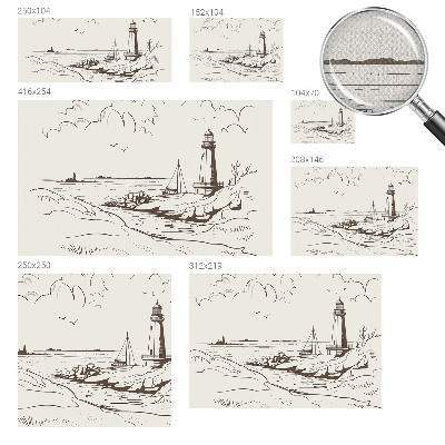 3D-Fototapete fürs Wohnzimmer Küstenlandschaft